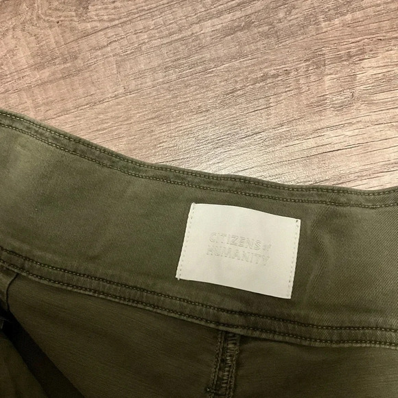 Citizens of Humanity Women’s Louvelle Belted High Rise Wide-Leg Pants Green 30 - Picture 10 of 13